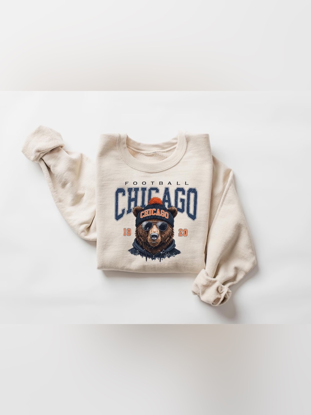 Vintage Chicago Football Sports Graphic Sweatshirt, Chicago Football Game Day